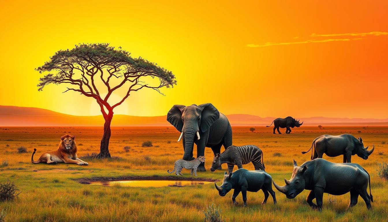 Big Five animals in Tanzania